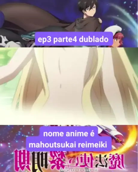 Anime mahoutsukai reimeiki dublado com preto