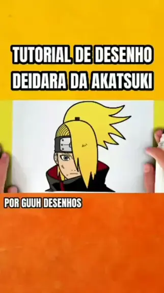 Como desenhar o Deidara de Naruto  Tutorial de desenho passo a passo