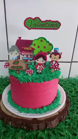 bolo chapeuzinho vermelho mesversario