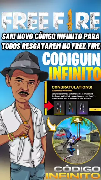 SAIU CODIGUIN INFINITO! COMO PEGAR NOVO CODIGUIN FREE FIRE 