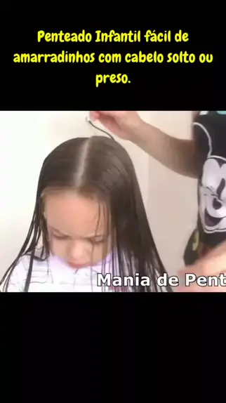 Penteado Infantil rápido com amarradinhos para cabelos curtos e