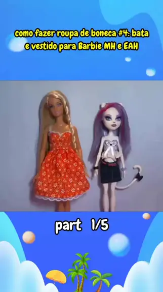 como fazer roupa para barbie facil