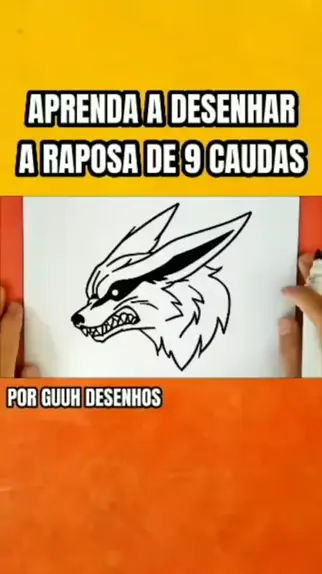 TUTORIAL COMO DESENHAR o #NARUTO modo KURAMA CHIBI passo a passo 