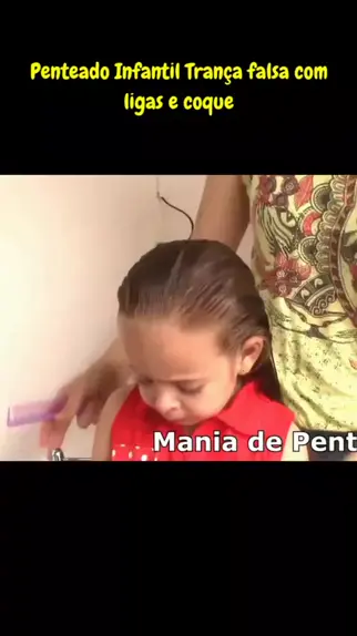 Penteado Infantil Fácil com Trança Falsa e Ligas