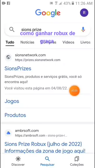 COMO GANHAR ROBUX DE GRAÇA PELO SITE SIONS PRIZE (sions prize é