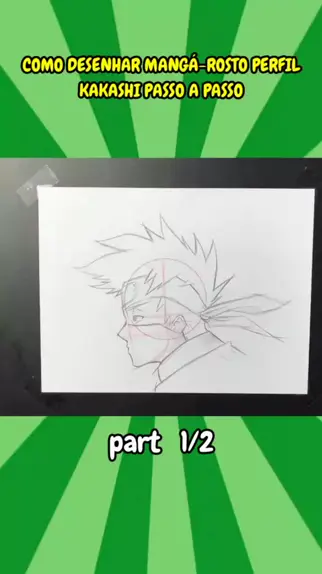 COMO DESENHAR MANGÁ-ROSTO PERFIL KAKASHI PASSO A PASSO 