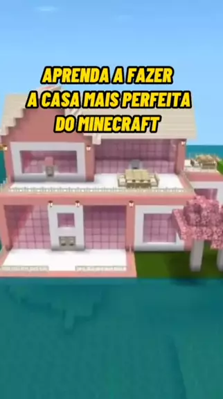 COMO FAZER CASA NO MINECRAFT MODERNA ROSA 