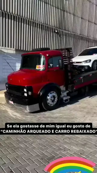 vídeo de caminhão para status, caminhão arqueado