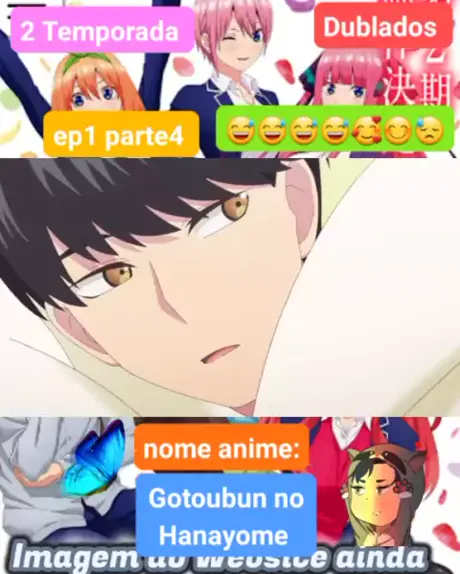 Vídeo do anúncio da terceira temporada do anime Gotoubun no