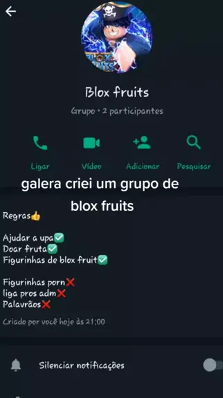 como criar um grupo no blox fruits