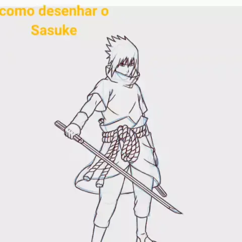 Como desenhar Uchiha Sasuke - Guias de desenho fáceis passo a passo -  Howtos de desenho