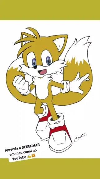 Como DESENHAR o Tails.✍️ #sonic #tails #desenho #drawing #fyp