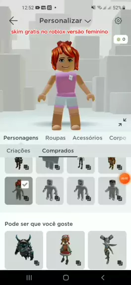 Roblox personagem feminino