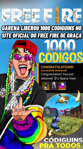 CODIGUIN FF: Garena libera 1000 código Free Fire válido em