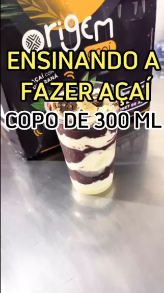 como fazer copo de acai