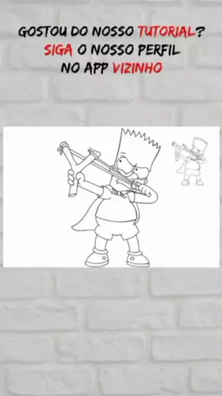 Vamos começar a desenhar o Bart Simpson! Primeiro vamos traçar um retâ