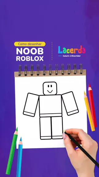 Pequeno Noob Roblox para colorir