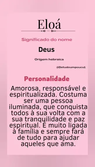 Maria Eloá Maria e Eloá são dois nomes que possuem origem a partir do  hebraico. Combinados , eles ganham o significado de  Deus vident… em 2023