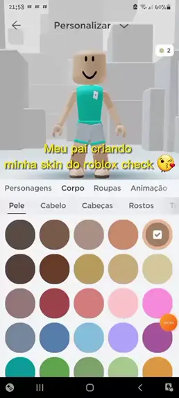 rosto animado no roblox