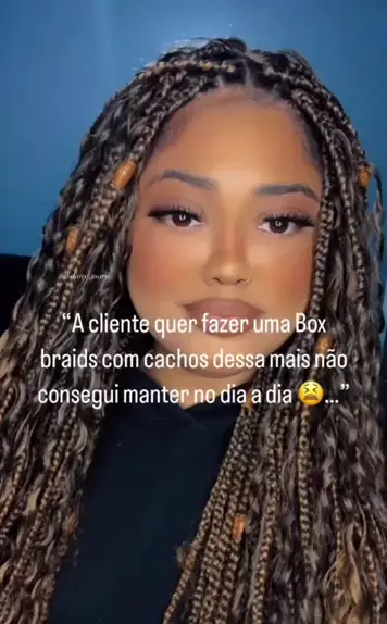 Box Braid Com Cachos