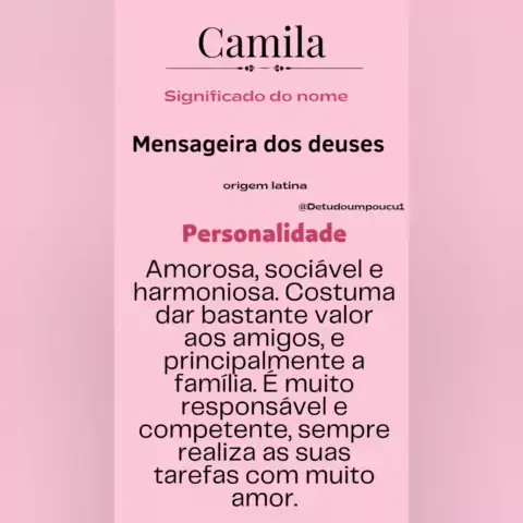 O SIGNIFICADO DO NOME CAMILLE SOUZA, Qual o significado do …