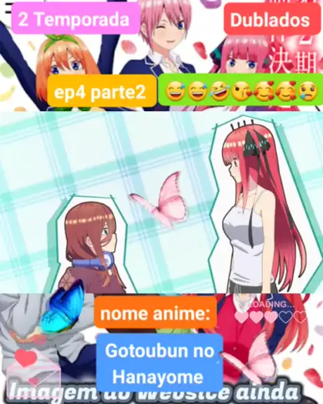 2 temporada de Gotoubun no Hanayome ganha 4 vídeo com a