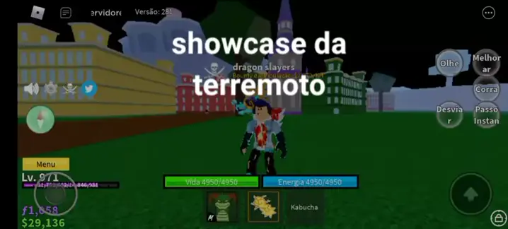 GURA GURA NO MI SHOWCASE BLOX FRUITS (QUAKE SHOWCASE) 