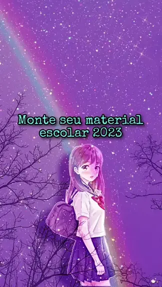 Monte Seu Material Escolar Aesthetic