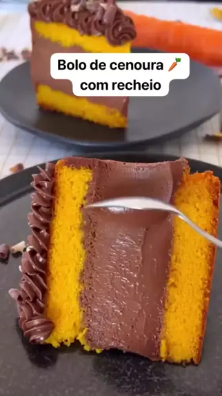 Bolo De Cenoura Com Brigadeiro Em Camadas - Danielle Noce