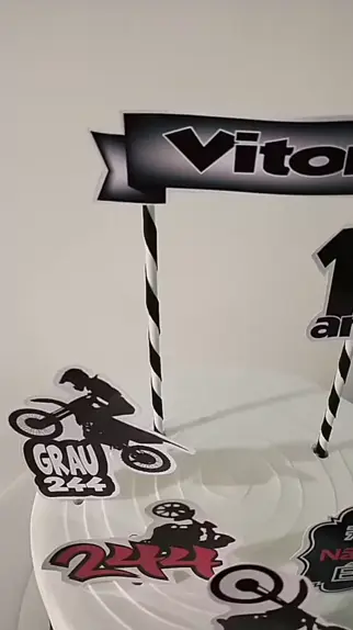 Topper de bolo motoqueiro para imprimir