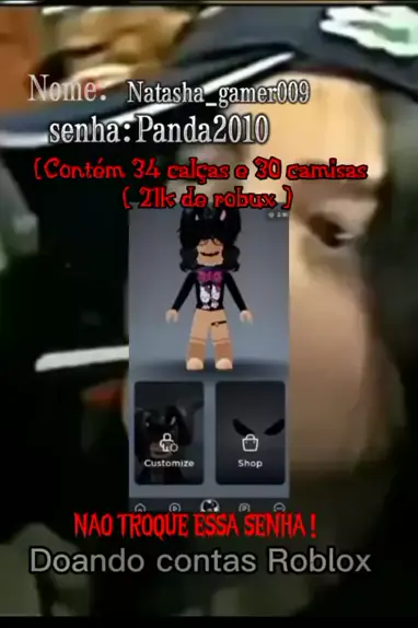 doando conta gemada do roblox｜Pesquisa do TikTok