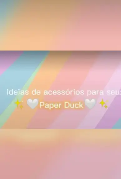 paper duck acessórios coloridos