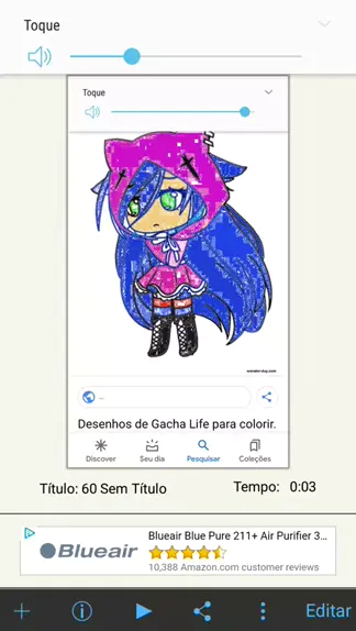 desenho de gacha life para colorir