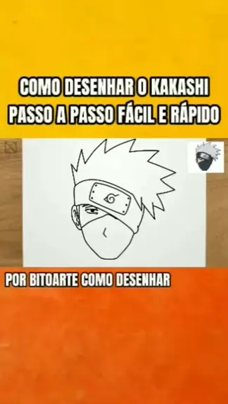 como desenhar o Kakashi passo a passo fácil 