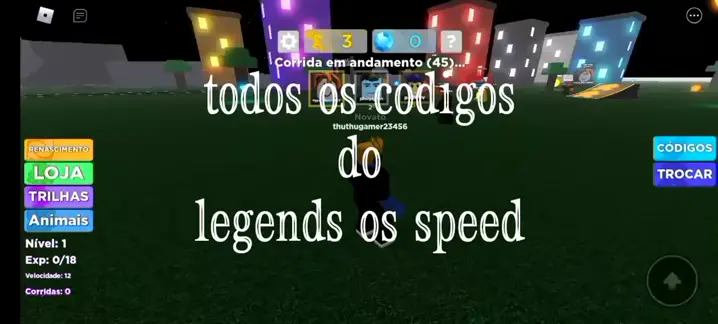 TODOS LOS CODIGOS PARA LEGENDS OF SPEED SIMULADOR DE ROBLOX 