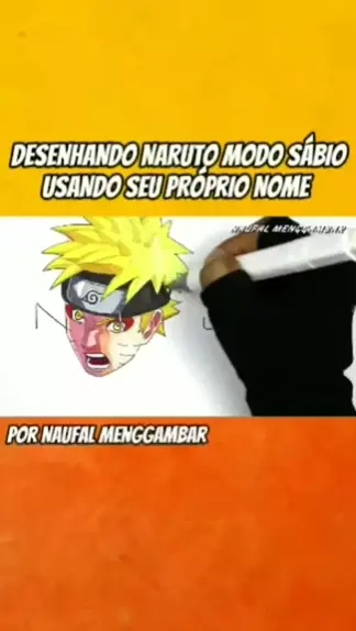 Desenho do naruto modo sbio