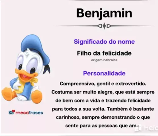 Significado do nome Benjamim - Nome Perfeito