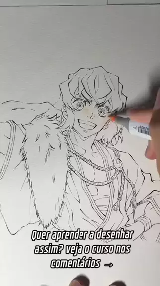 como colorir desenho de anime [ tanjiro kamado ✍️]-(kimetsu no