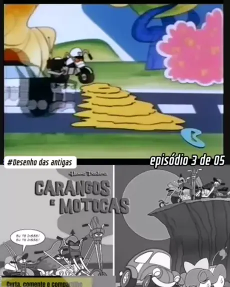 Desenho Antigo: Carangos e Motocas.