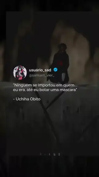 Obito Uchiha - Frases e desenho