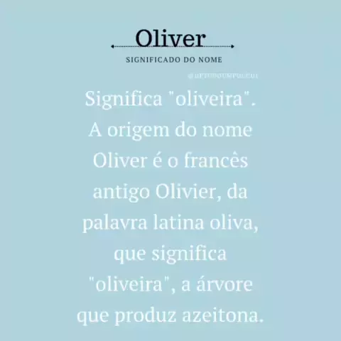 Significado do Nome Oliver