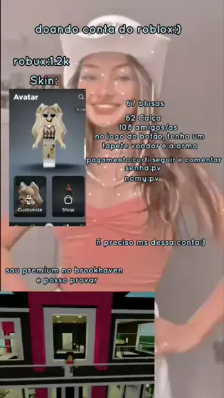 estou doando essa conta do roblox senha｜Pesquisa do TikTok