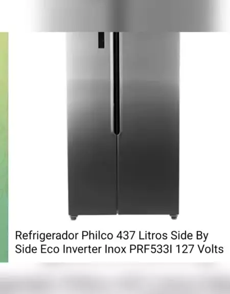 Geladeira Philco Eco Inverter PRF533I Frost Free Side by Side 437