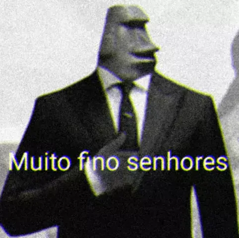 A ORIGEM DO MEME Fino senhores🗿🍷MEME CARA DE PEDRA 