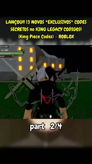 LANÇOU!! 20 NOVOS *EXCLUSIVOS* CODES SECRETOS no KING LEGACY CODIGOS! (King  Piece Codes) - ROBLOX 