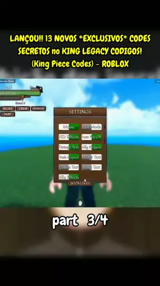 Códigos para King Legacy (Roblox) - Abril 2023