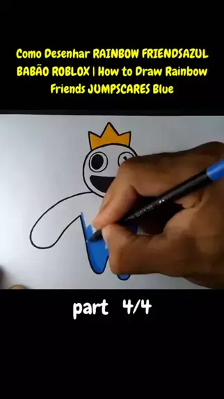 Como DESENHAR o AZUL BABÃO do RAINBOW FRIENDS 2 - Como DIBUJAR a