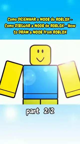 Como DESENHAR o NOOB do ROBLOX - Como DIBUJAR a NOOB de ROBLOX