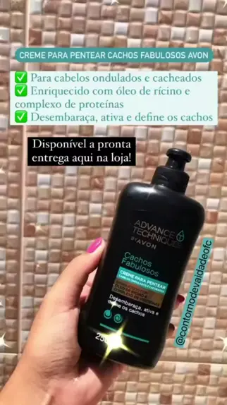 creme de pentear avon cachos fabulosos