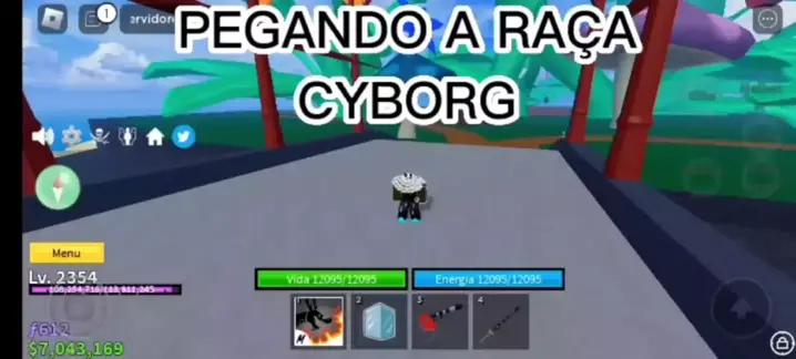 pegando a raça cyborg no Blox Fruits! #bloxfruits #games #roblox